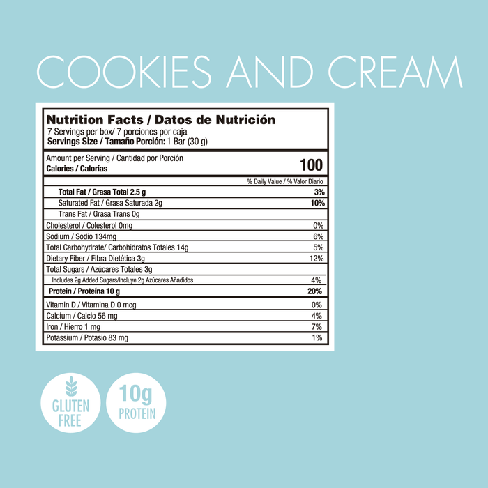 Protein Bar - Cookies & Cream (Caja de 7)